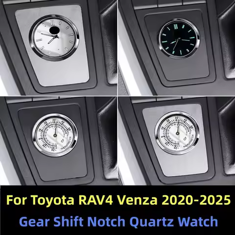 Car Dashboard Stick-On Luminous Digital Clocks Auto Vehicle Air Outlet Mini Watches For Toyota RV4 W