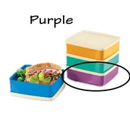 Tupperware Large Square-A-Way (1) 620ml Blue/Green/Orange/Purple