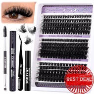 False Eyelash Extension Kit Clusters Eyelash Natural Kit Eyelash Diy Supplies Glue Extension D5e9
