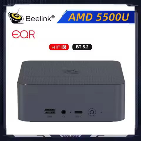 Beelink EQR5 Windows 11 Pro Mini PC Desktop Computer AMD Ryzen 5 5500U DDR4 3200MHz 16GB RAM 500G SS