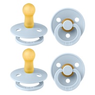 Premium quality Daily use BIBS Color Pacifier 4-Pack, BPA Free Soother Pacifier, Round Nipple. Natur