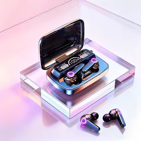 Wireless Gaming Headsets TWS Earphones 9D Stereo Sound Quality Bluetooth Headphones with Microphone 
