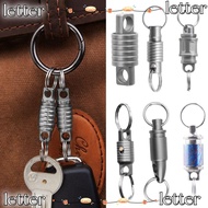 LETTER Brass Keychain, Ultra-light 360° Rotatable Titanium Alloy Keychain,  Portable EDC Keychain Ou