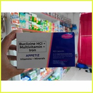 Appetiz>v;Buclizine:tL=HCIa-+v-MultivitaminM-+t-IronG-100V-Capsule