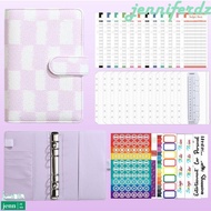 JENNIFERDZ Money Saving Binder, Loose-Leaf Large Capacity Money Saving Challenge Book, Save Money Co