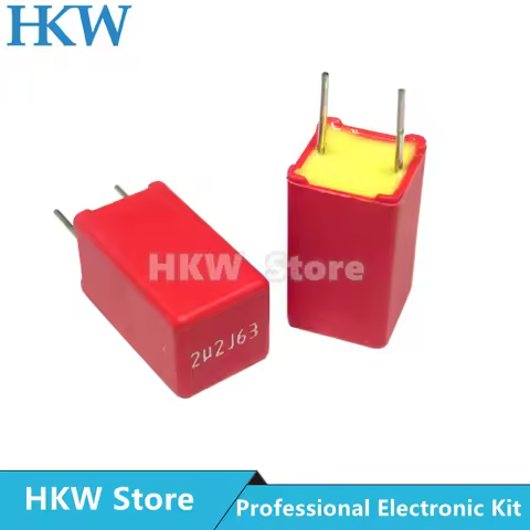 5pcs Original WIMA 2.2UF 63V RED MKS2 5MM Film Capacitor Hi-Fi Audio Capacitors 63V 225/2200NF/2.2UF