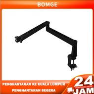 Low Profile Mic Arm, Stand Boom Arm Adjustable Microphone Desk with Shock Mount Clip 3/8-5/8'' Adapt