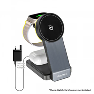 ProMini - MagW3F 磁吸三合一摺疊式無線快充座連充電器 | Apple Watch 充電 | Air pods 充電 | 火牛