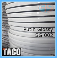 TACO Edging Warna PUTIH 002G GLOSSY KILAP Hpl pelapis pinggir meja