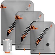 Vacbird Vacuum Bags for Clothes with Wireless Vacuum Pump, 25 Pieces (10 x 40 x 54 cm, 10 x 47 x 64 