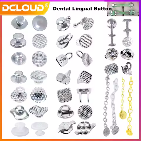 1Pack Dental Orthodontic Lingual Buttons Metal Composite Bondable Traction Hook for Braces Dentista 
