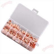 ZHAOX 250Pcs Terminal Copper Connector, Multiple Models Copper Material Copper Tube Connector, Termi