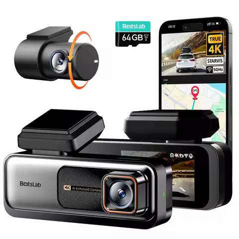 Botslab G980H Pro Dash Camera, Night Driving Safety, 4K Clear Vision, AI Hazard Detection