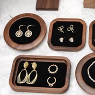 Caotun Shipment Black Walnut Jewelry Display Plate Necklace Earrings Props Shooting Ring Tray-0502