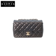 香奈兒 A69900 黑色羊皮金色五金迷你絎縫 20 鏈條單肩包 [二手]