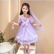 UNGU KUROMI VIRAL PREMIUM DRESS|| SANRIO DRESS|| CINAMOROLL DRESS|| PURPLE KUROMI DRESS || CHINAMORO