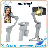 MURRAY 3-Axis Selfie Tripod, Foldable with Fill Light Handheld Gimbal Stabilizer, Smartphone Photogr