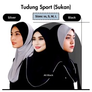 hot Tudung Sukan Viral Piping 2 Tone Ibugarang (Moscrepe Korean kain)