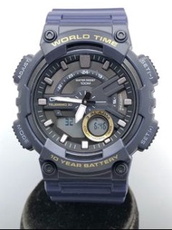 卡西歐CASIO AEQ-110W-2A 十年電力 數位雙顯錶