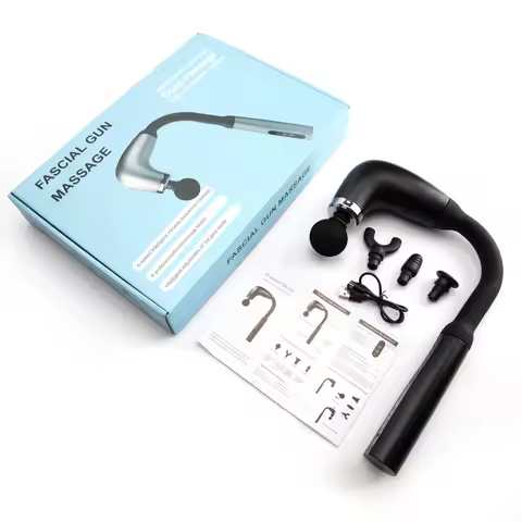 Electric Fascia Gun Back Massager with 9-Level Muscle Vibration Relaxation Massage, Convenient Massa