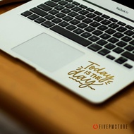 stiker motivasi positif - sticker motivasi untuk laptop apple macbook - gold
