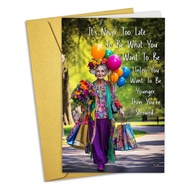 1PC Funny Birthday Card For Old, Funny Birthday Cards For Women, Old Age Birthday Greeting Card, 60t