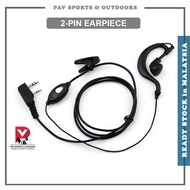 Earpiece for Baofeng Walkie Talkie (Standard) Mic Clip 2-Pin Type Bf-888s Bf-777s UV-5R Microphone