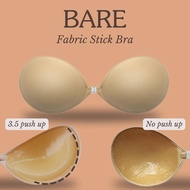 BARE - Fabric 3D Stick on Bra No Push up and 3.5 Push Up Padding options
