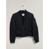 Uniqlo Women's Bomber Jacket Black Second Hand Good Condition