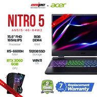 Acer Nitro 5 AN515 46 R4W2 15.6″ FHD Ryzen5 6600H RTX 3060 6GB Win11 Home UniPC