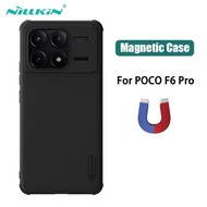 For POCO F6 Pro Case NILLKIN Frosted Shield Pro Magnetic Wireless Charging Cover for POCO F6 Pro