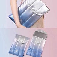 National Cabinet Surrounding|3ce Blue silver Gradient Inner Sleeve Laptop Bag Notebook Inner Sleeve 