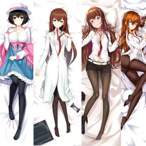 Game Steins Gate Dakimakura Cover Anime Pillow Case Otaku Hugging Body Cushion Makise Kurisu Shiina 