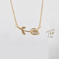 Tulip Gold Necklace Rose Necklace Ladies Necklace