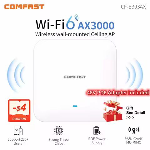 Comfast CF-E393AX 3000Mbps Gigabit WiFi 6 Wireless Ceiling AP Dual Band 2.4G+5Ghz 802.11AX Wifi 6 Ac