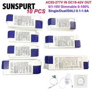 0/1-10V Dimming Power Supply DALI Drive Single Dual Color Temperature LED Ceiling Light Tube Spotlig