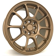 ZE40 15 inch 7JJ 4X100 4X114.3 ET35 CAR SPORT RIMS CHEAP WHEELS BLACK BRONZE YS2202-7