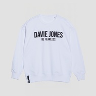 DAVIE JONES เสื้อสเวตเตอร์ Logo Regular Fit Sweater SW0019 สีดำ ขาว เหลือง