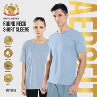 888co AeroFit Microfiber Round neck Short sleeve Tshirt Jersey T shirt Lelaki Baby Blue