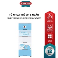 Tủ nhựa trẻ em 5 ngăn Happy Kids SUNHOUSE KS-CA343B5