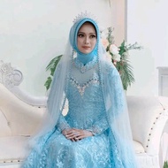 slayer pengantin hijab veil selendang pesta