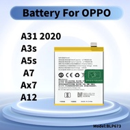 Bateri For Oppo A31 2020 A3S A5S A7 AX7 A12 Battery BLP673