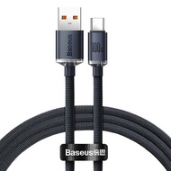 Baseus 晶耀系列 快充數據線 USB to Type-C 100W 1.2m 黑色