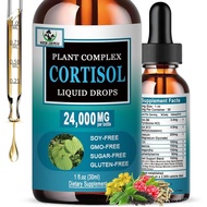 Cortisol Supplement for Women - 19-in-1 Liquid Cortisol Supplement w/Ashwagandha L-theanine Phosphat