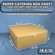 Catering Box Thick 310gsm 18x18/Kraft Rice Box/Rice Box Ketering