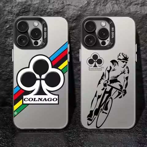 High-end fashion C-Colnago logo Phone Case black IMD Colorful Silver Suitable soft case for iPhone 1