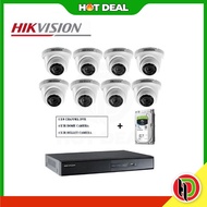 Hotdeal Hikvision 2MP 8 Channel IP POE CCTV set - 8x Camera with Microphone Security Camera 4K CCTV