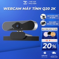 Super Sharp Q20 Laptop Computer Webcam, Livestream Camera, Online Learning Video Calling with Built-