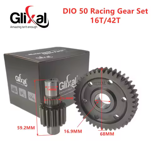 Glixal DIO 50 High Performance Racing Final Drive Gear Set for Honda DIO50 DIO ZX 50 AF18 AF25 AF28 