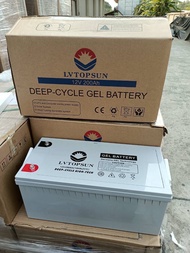 ประกัน 3 ปี‼️แบตเตอรี่โซล่าเซลล์ 200Ah 12v LVTOPSUN แบตเตอรี่แห้ง แบตเจล ประกัน 3 ปี Gel Battery Deep cycle แบตโซล่าเซลล์